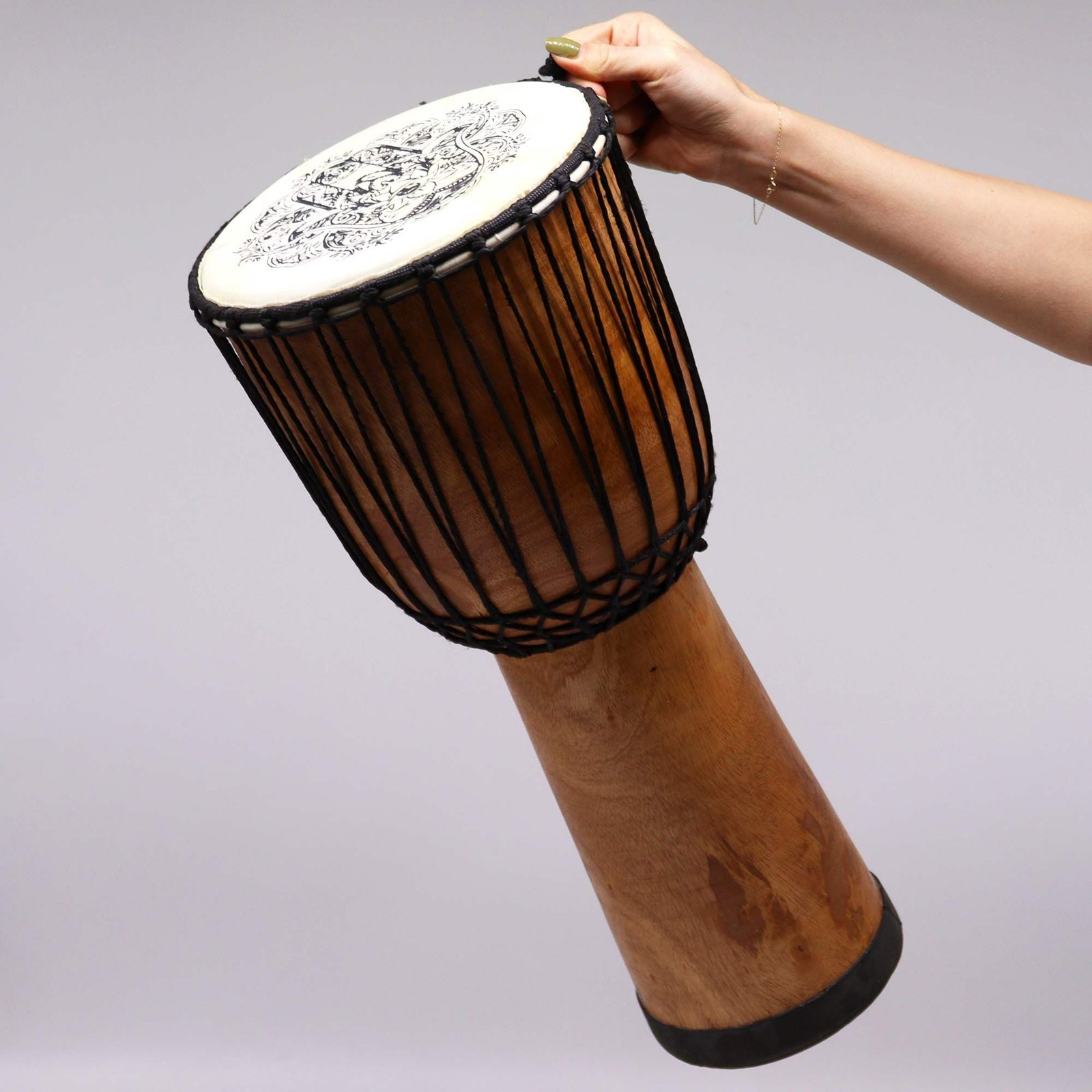 Rankų darbo djembė „Wide Top“ – 50 cm būgno ritmas su natūralia dvasia