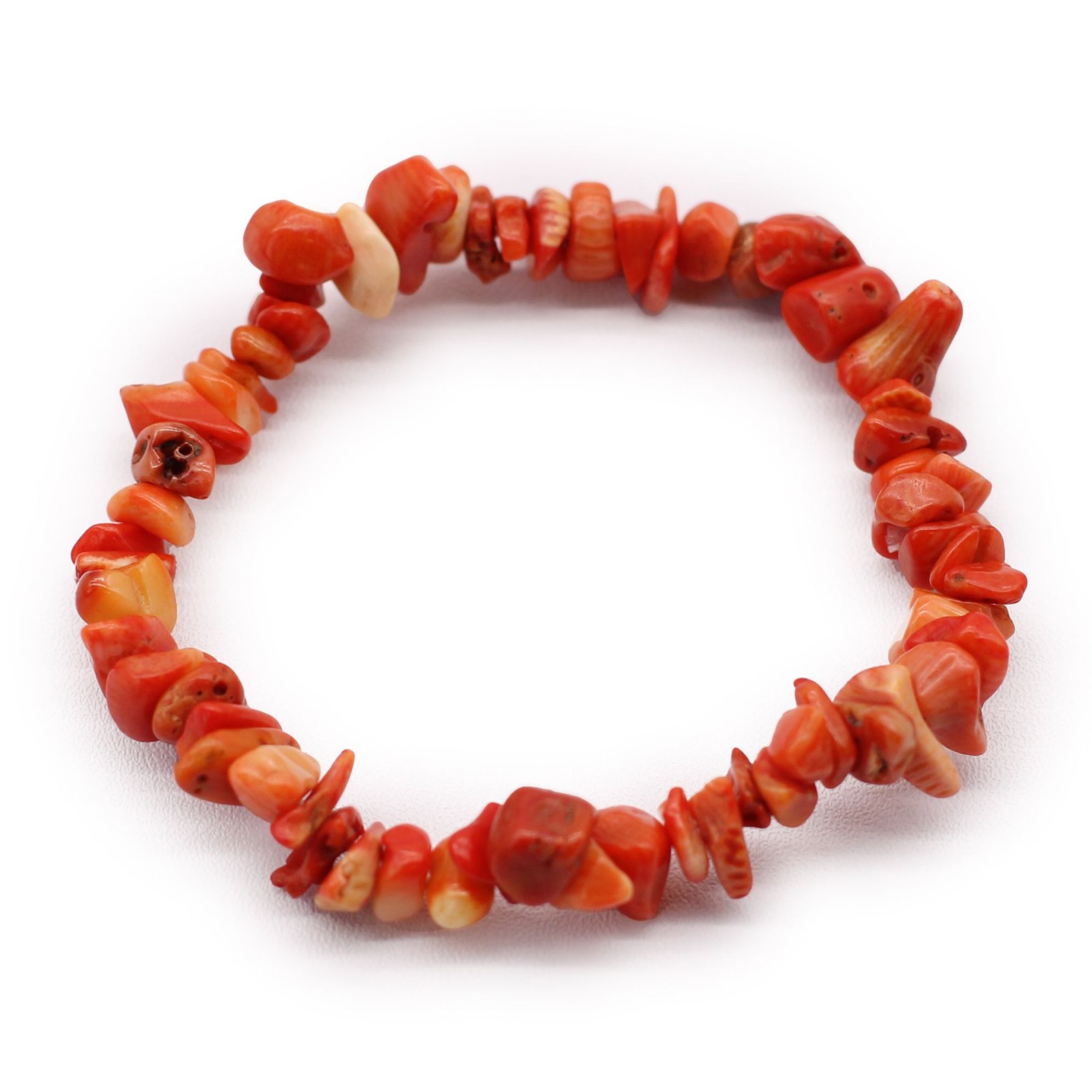 Apyrankė iš chipstone akmenėlių „Orange Jasper“ – šiltas žemės atspalvio akcentas