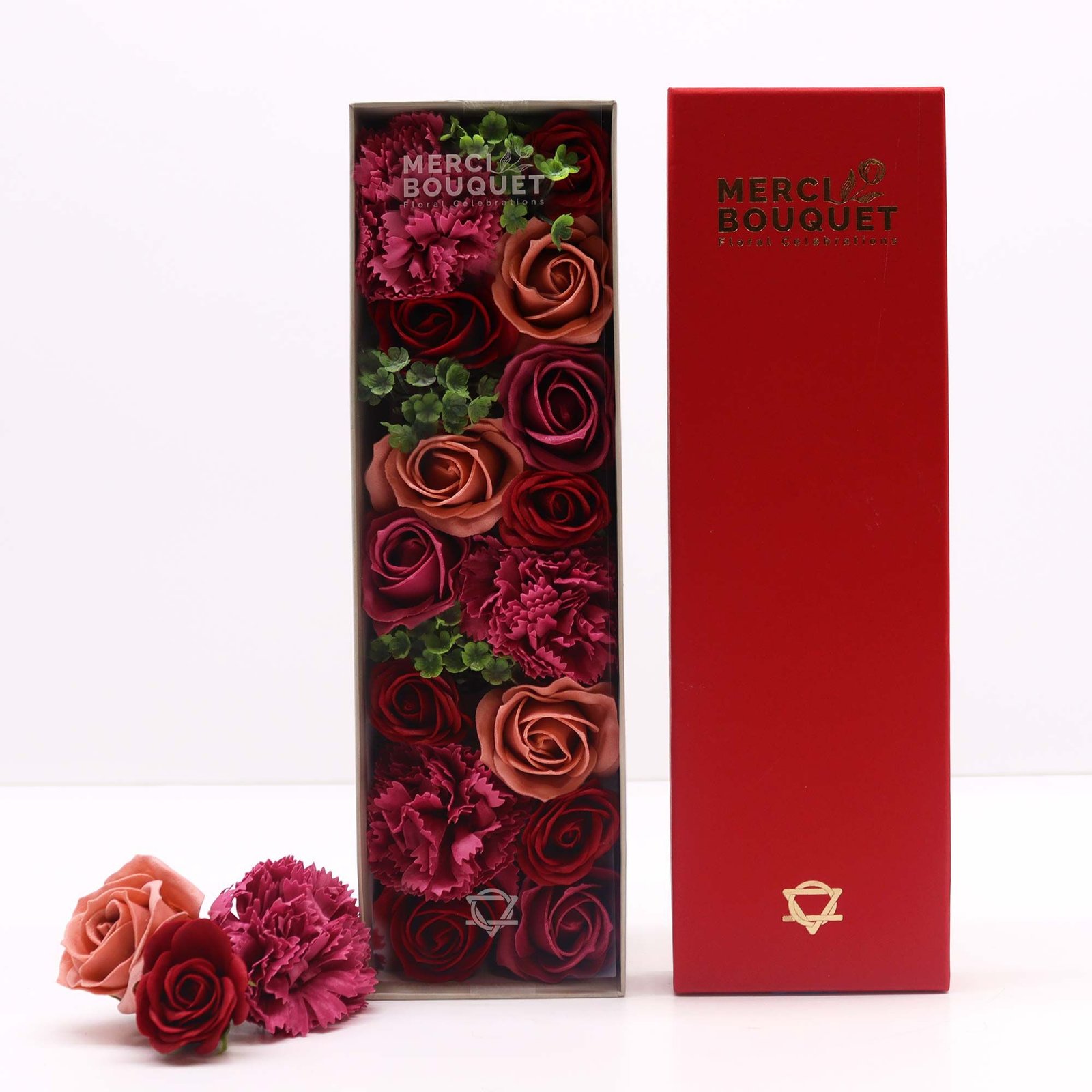 Alternative view of Muilo gėlių dovanų dėžutė „Vintage Roses“ – ilga rožių elegancija jaukiam ritualui