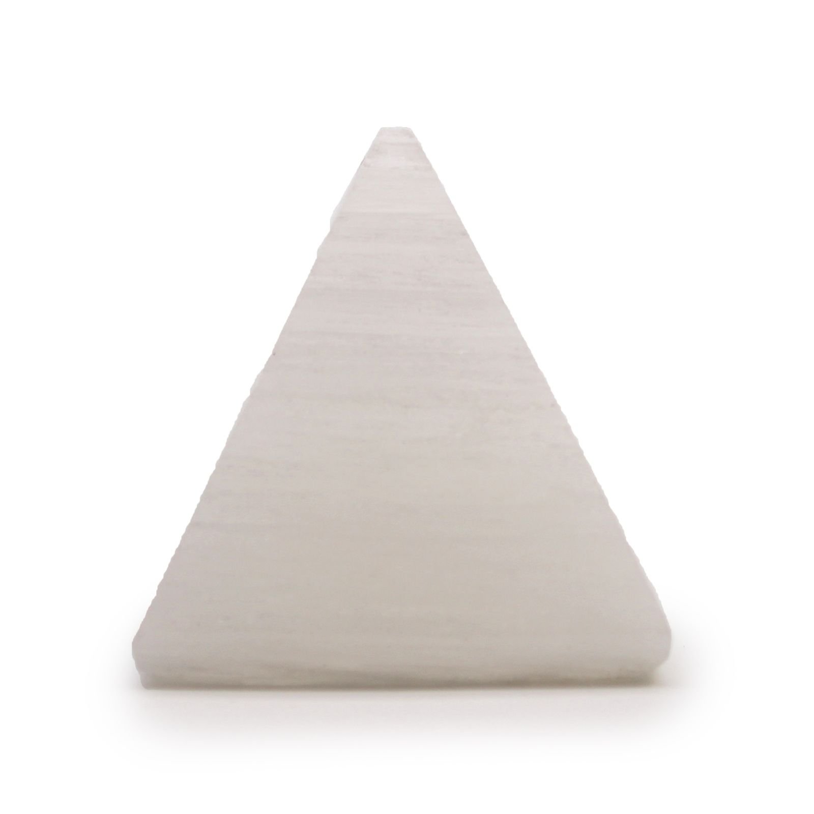 Selenito piramidė „Selenite Pyramid“ – 5 cm šviesos ir ramybės akcentas