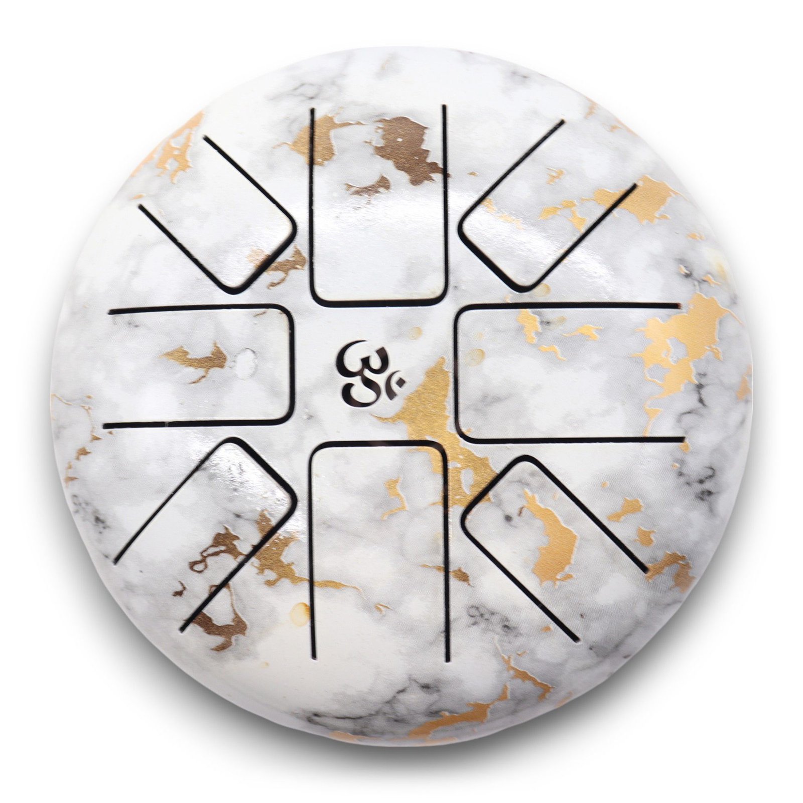 Alternative view of Plieninis liežuvėlinis Happy būgnas „Marble OM“ – 18 cm meditacijos skambesys