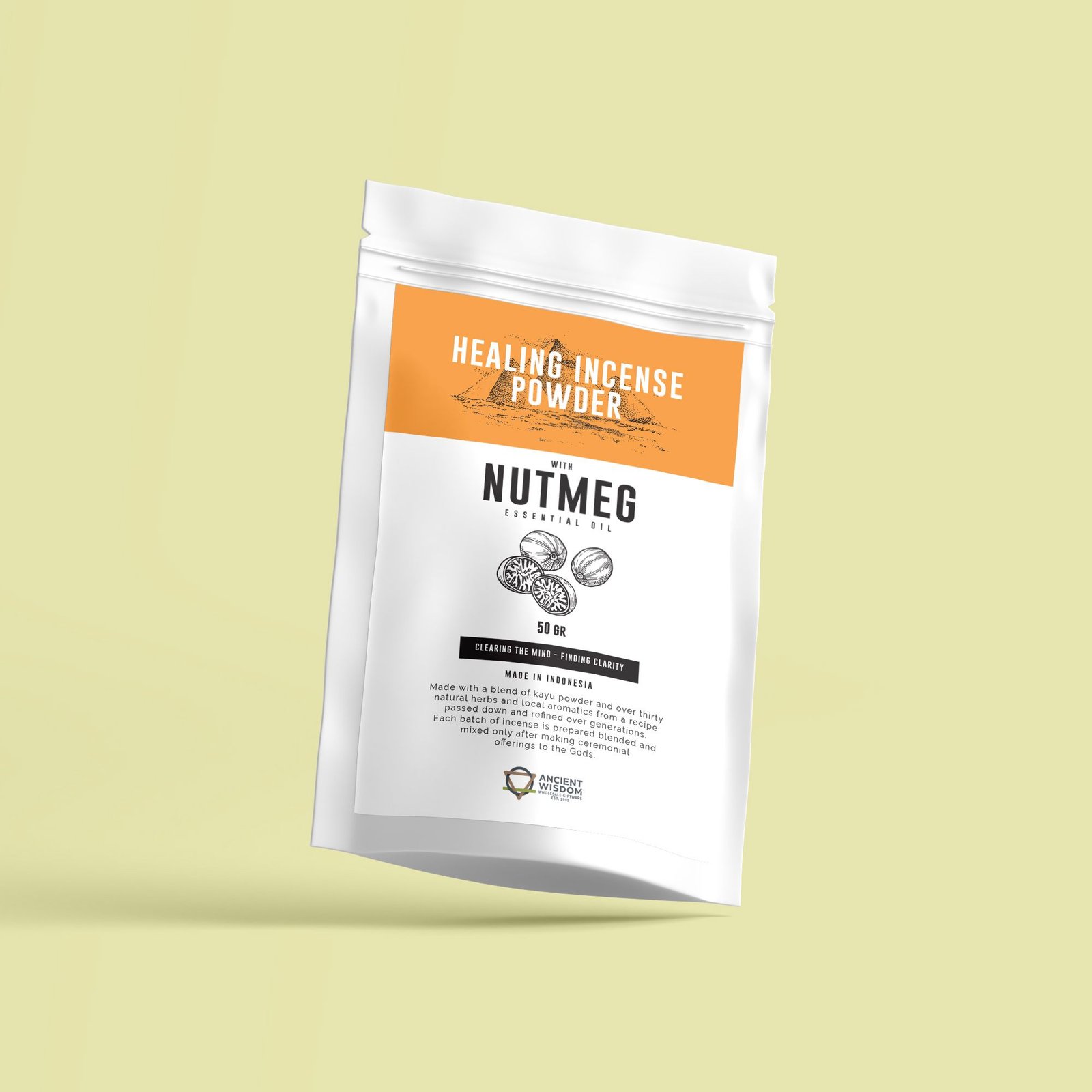 Alternative view of Gydomųjų smilkalų milteliai „Nutmeg“ – šiltas muskato ritualo aromatas, 50 g