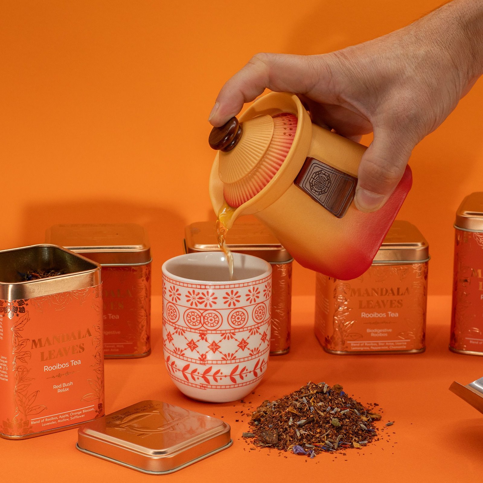 Alternative view of Raminanti rooibos arbata „Red Bush Relax Tea“ – žolelių ir gėlių vakaro ritualas skardinėje