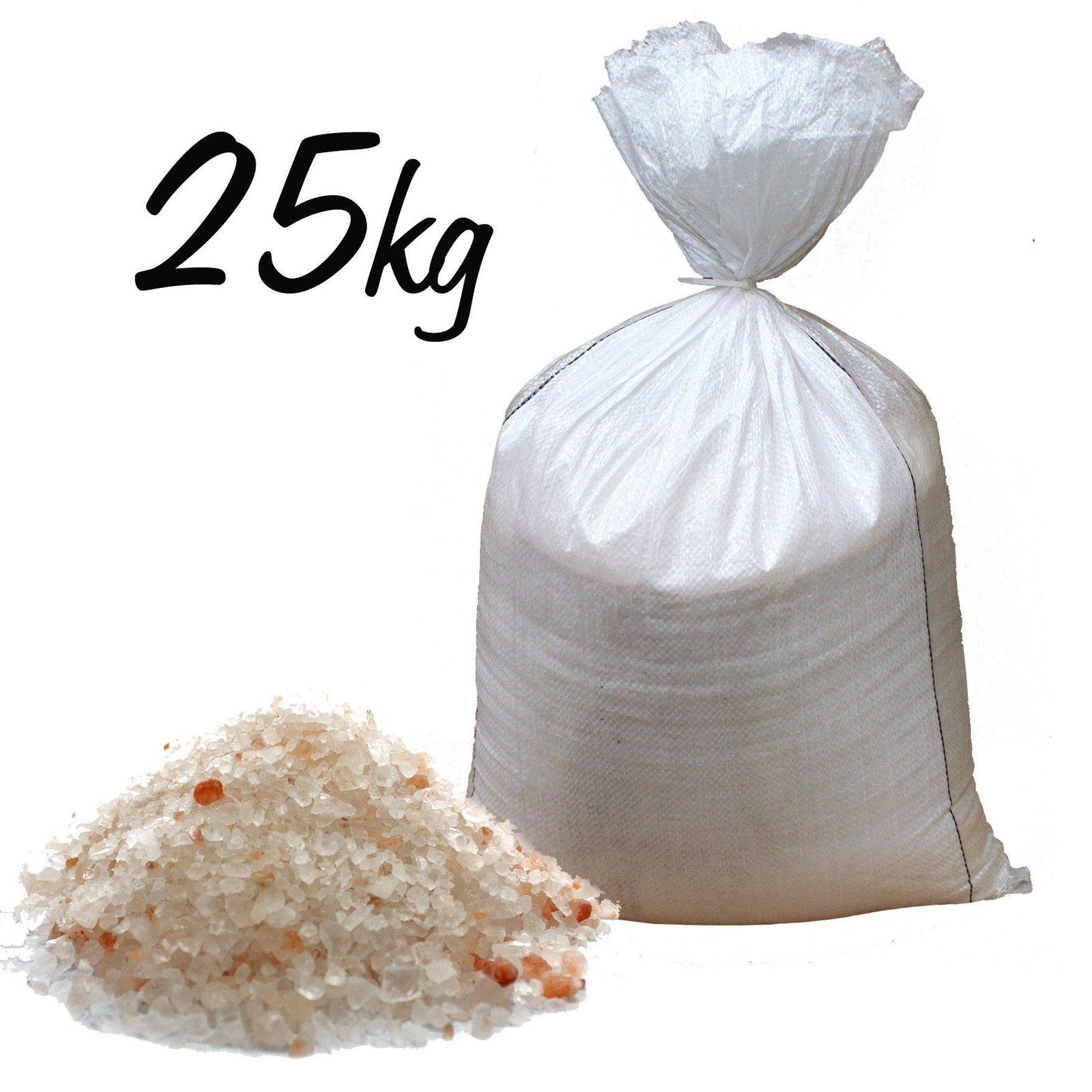 Himalajų vonios druska maiše – rožinė 3–5 mm ramybės ceremonija, 25 kg