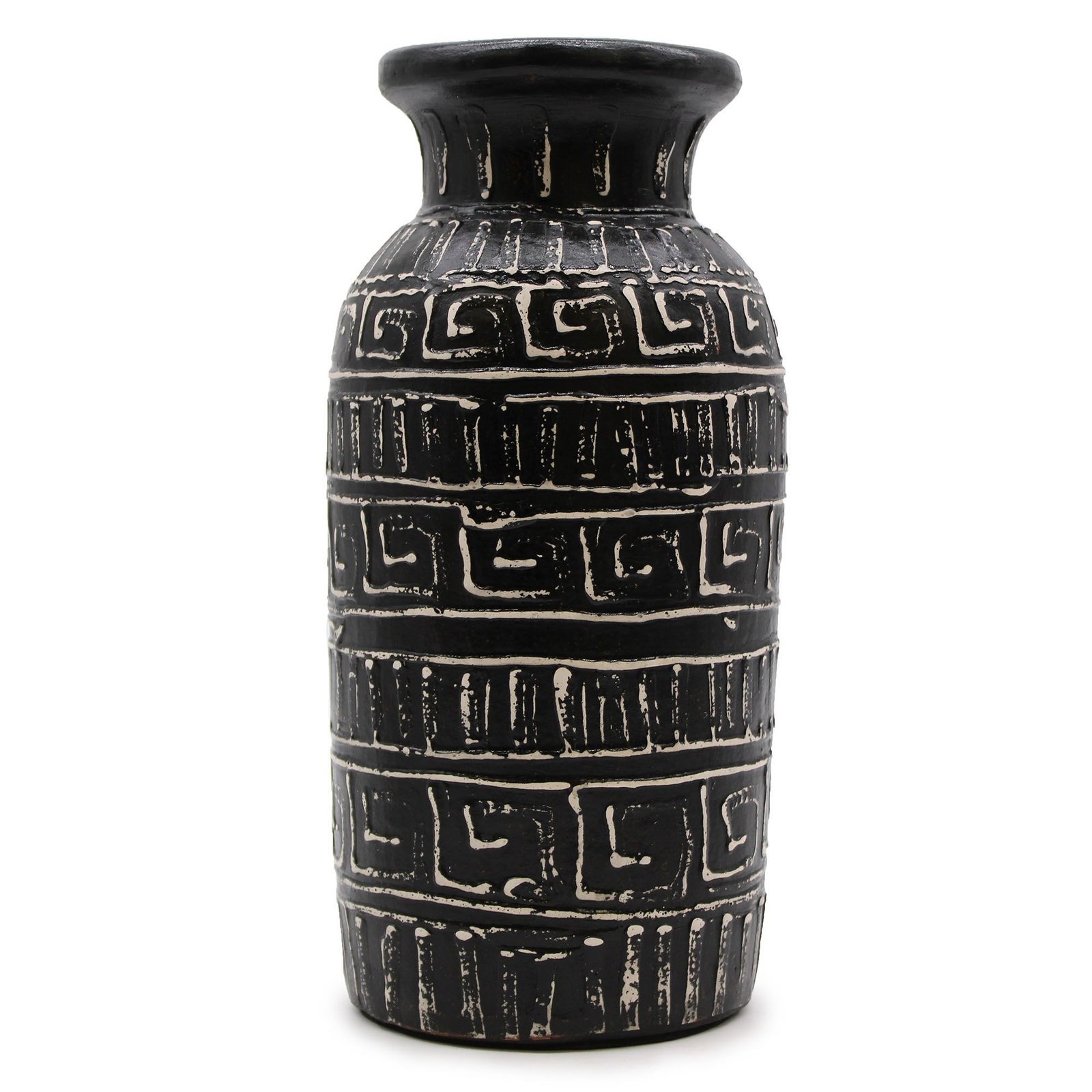 Keraminė vaza „Greek Straight Vase“ – šokolado atspalvio terrakotos ramybė